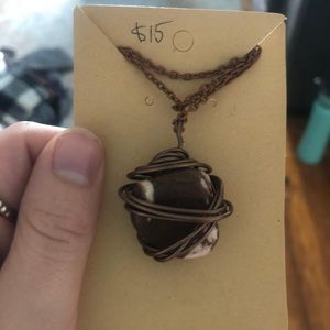 Handmade tiger stone necklace